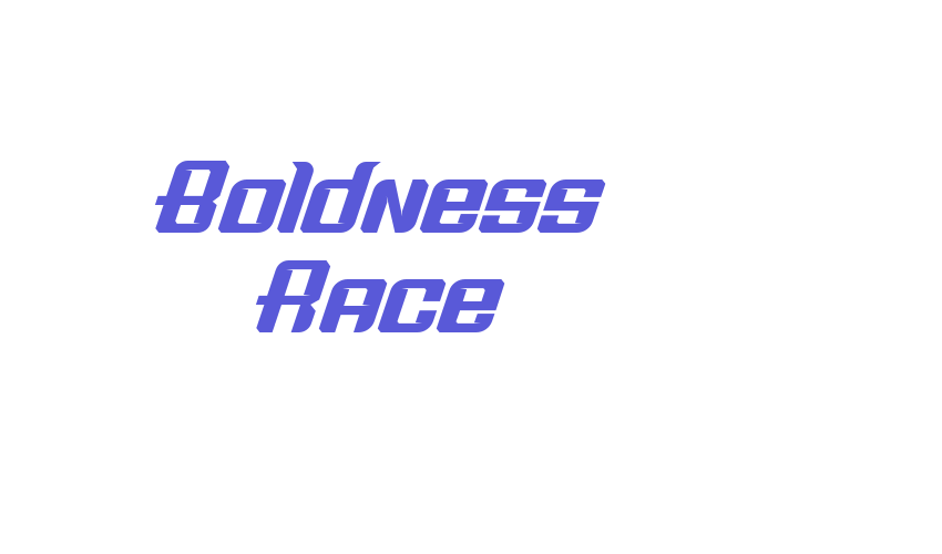 Boldness Race Font