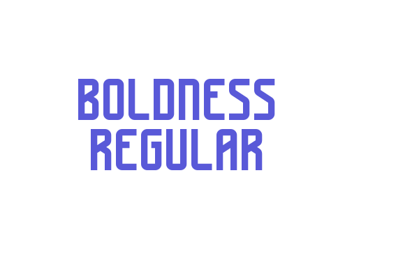 Boldness Regular Font