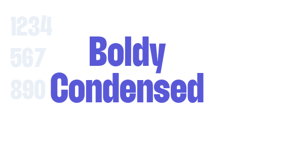 Boldy Condensed font free