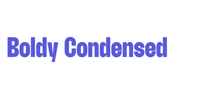 Boldy Condensed Font Download