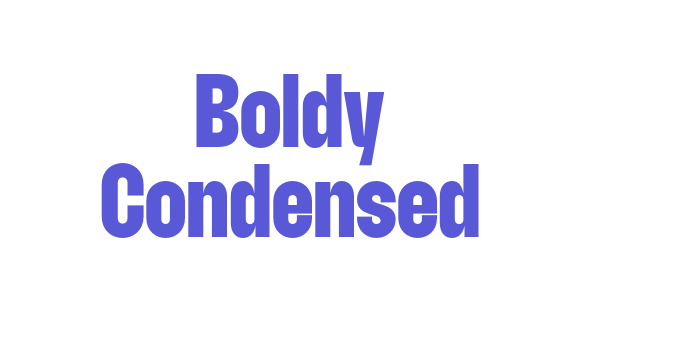 Boldy Condensed Font