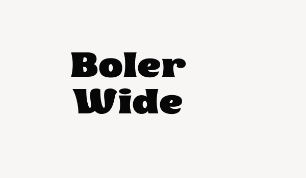 Boler Wide Font