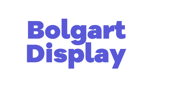 Bolgart Display Font