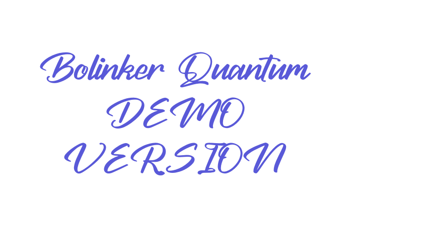 Bolinker Quantum DEMO VERSION Font