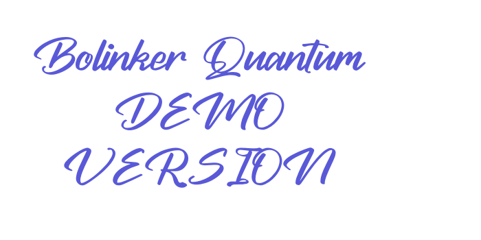 Bolinker Quantum DEMO VERSION Font Download