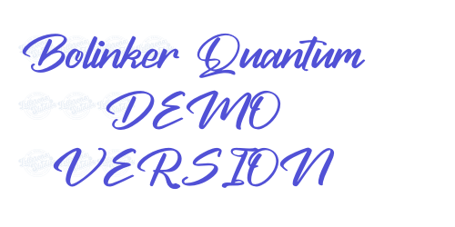 Bolinker Quantum DEMO VERSION-font-download