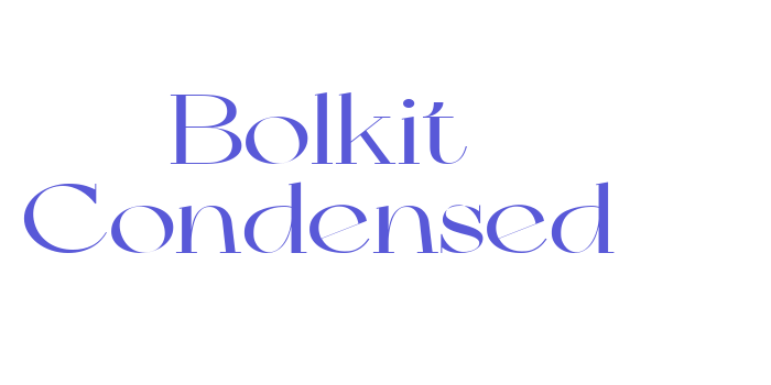 Bolkit Condensed Font Download