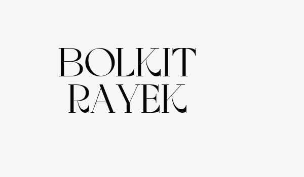 Bolkit Rayek Font