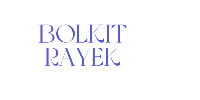 Bolkit Rayek Font Download