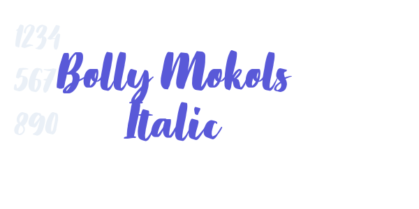 Bolly Mokols Italic font free