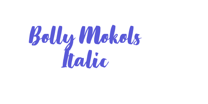 Bolly Mokols Italic Font Download