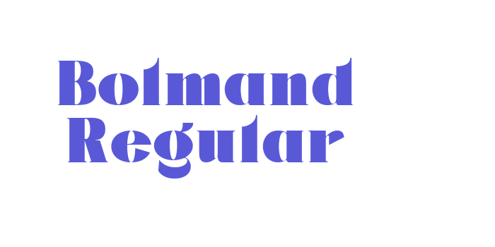 Bolmand Regular Font Download