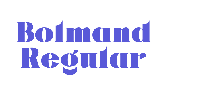 Bolmand Regular Font