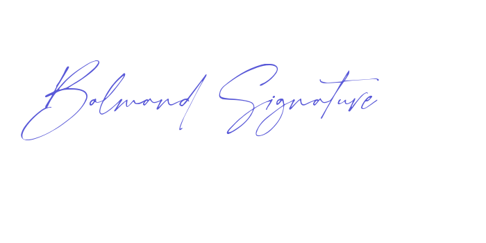 Bolmand Signature Font