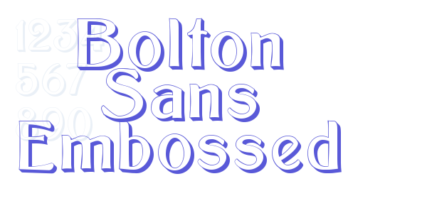 Bolton Sans Embossed font free