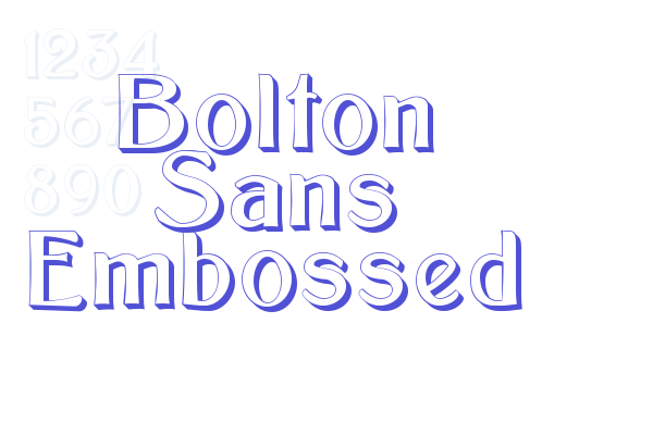 Bolton Sans Embossed Font Download