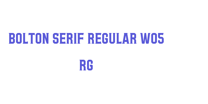 Bolton Serif Regular W05 Rg Font