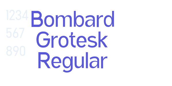 Bombard Grotesk Regular font free