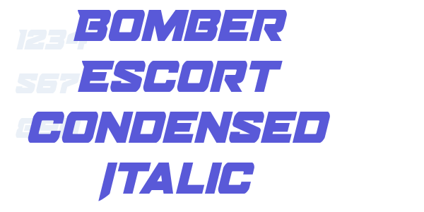 Bomber Escort Condensed Italic font free