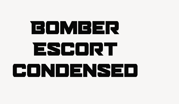 Bomber Escort Condensed Font