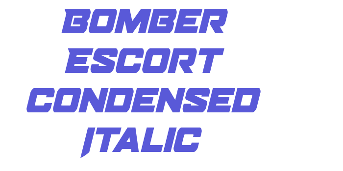 Bomber Escort Condensed Italic Font Download