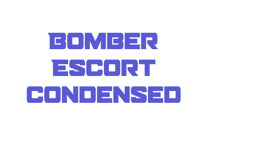 Bomber Escort Condensed Font