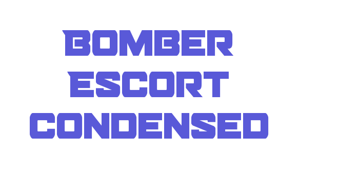 Bomber Escort Condensed Font Download