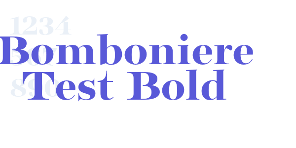 Bomboniere Test Bold font free