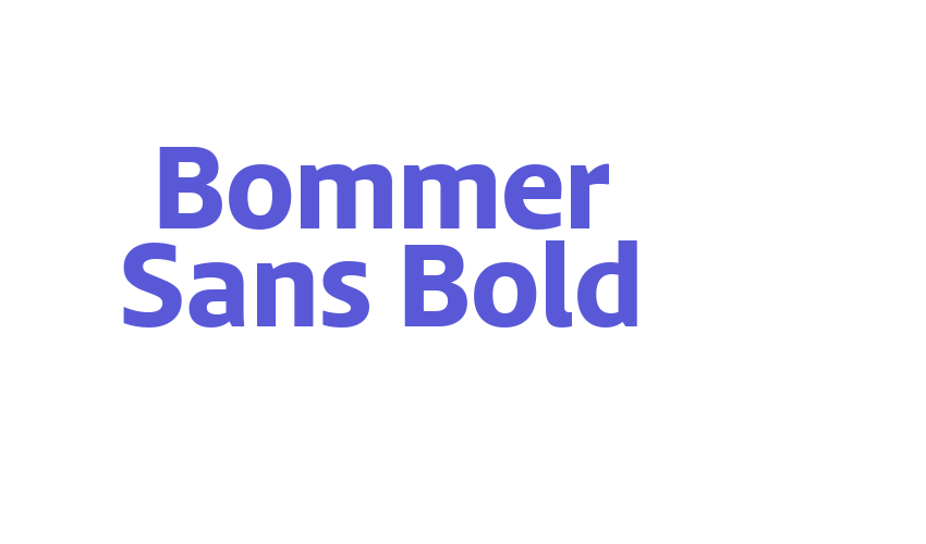 Bommer Sans Bold Font