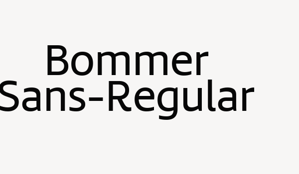 Bommer Sans-Regular Font