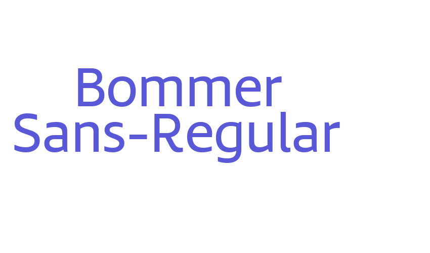 Bommer Sans-Regular Font