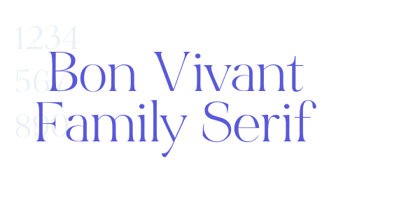 Bon Vivant Family Serif font free