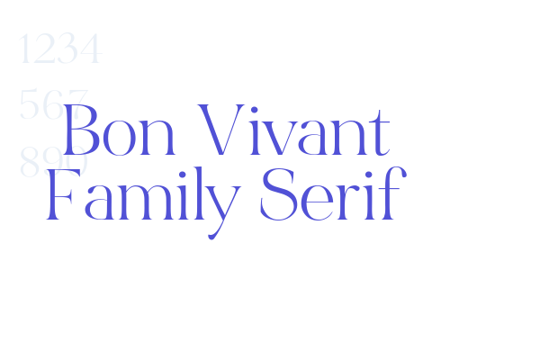 Bon Vivant Family Serif
