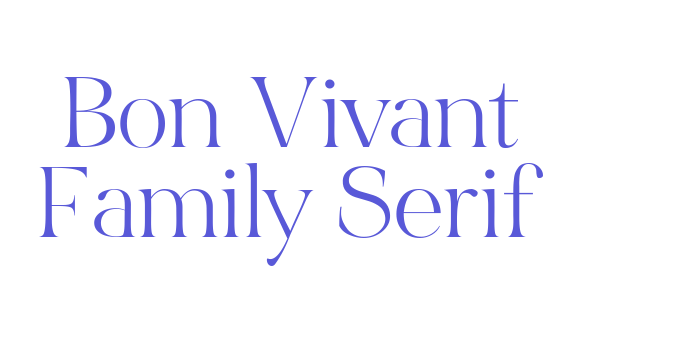 Bon Vivant Family Serif Font