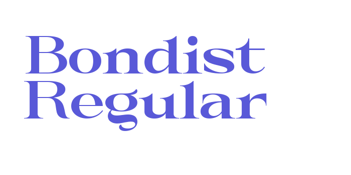 Bondist Regular Font