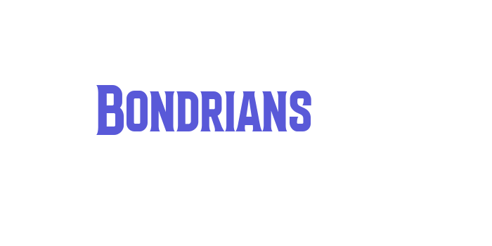 Bondrians Font