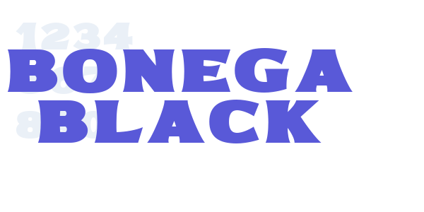 Bonega Black font