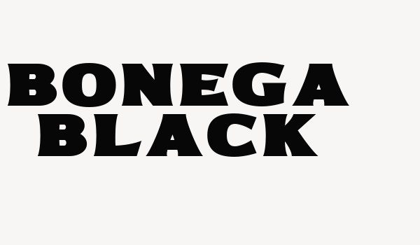 Bonega Black Font