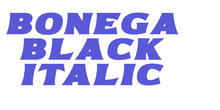 Bonega Black Italic Font Download