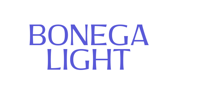 Bonega Light Font Download