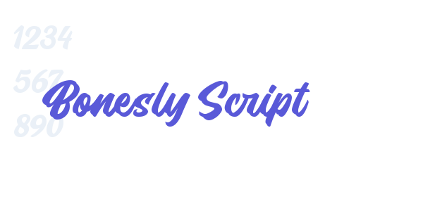 Bonesly Script font free