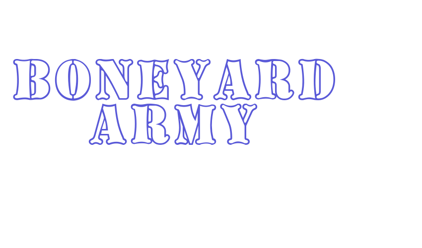 Boneyard Army Font