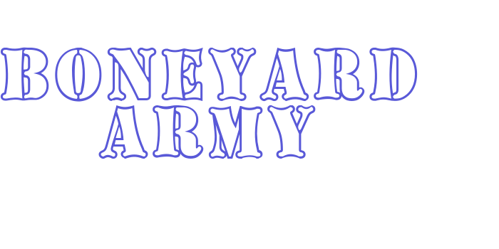 Boneyard Army Font Download