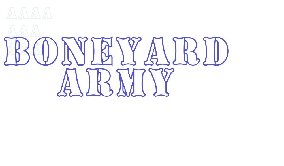 Boneyard Army-font-download