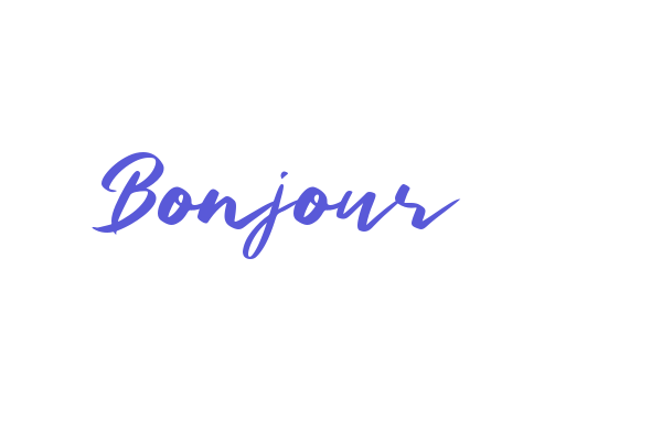 Bonjour Font