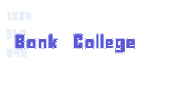 Bonk College font free