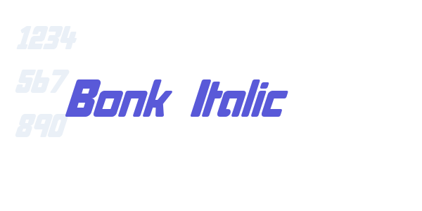 Bonk Italic font free