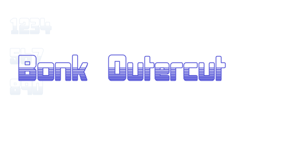 Bonk Outercut font free