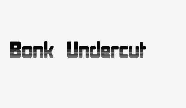 Bonk Undercut Font