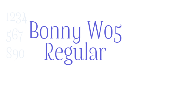 Bonny W05 Regular font free